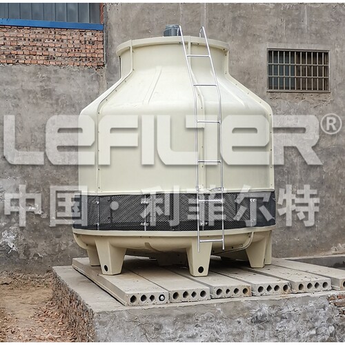 河南新乡利菲尔特LYT-800L热力管网供热系统圆形玻璃钢逆流冷却塔