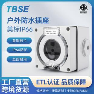 神创/TBSE美式户外防水插座IP66三防工业插座ETL认证美标工地插座
