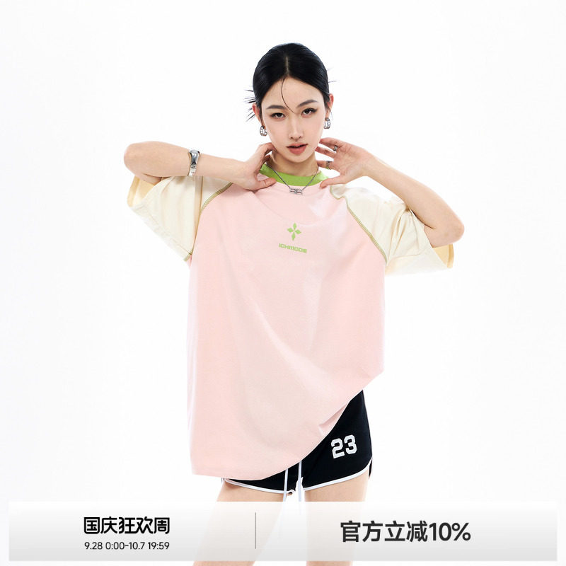 索罗娜哈苏线条纹短袖T恤女夏季图片