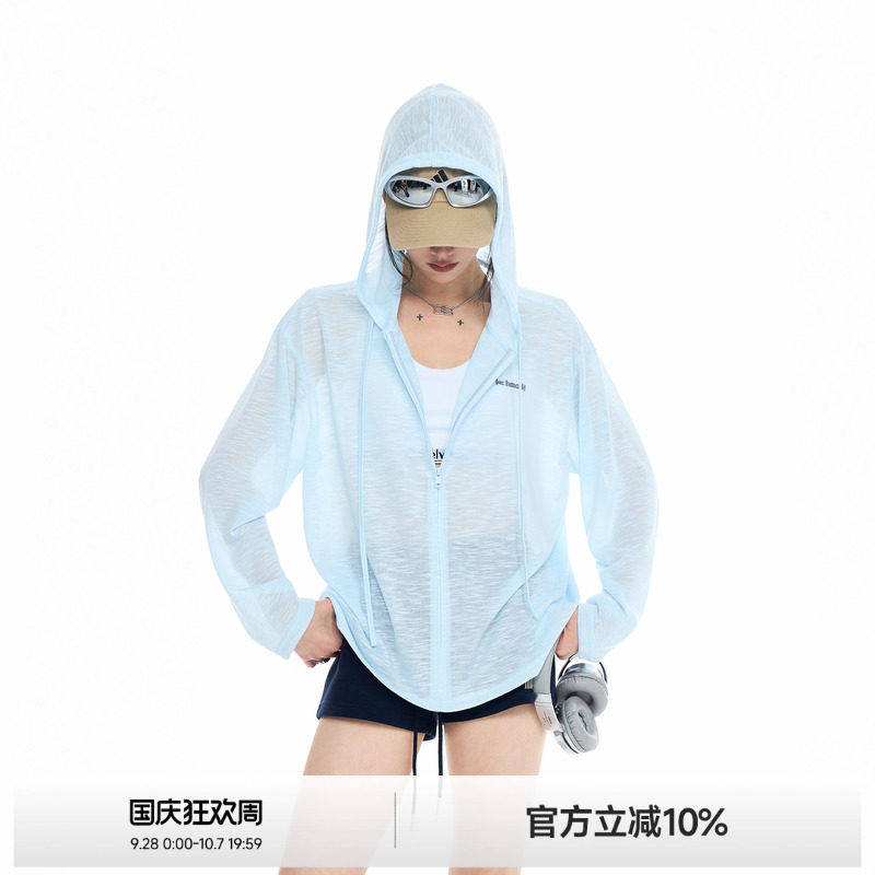 微透连帽外套女夏季罩衫图片