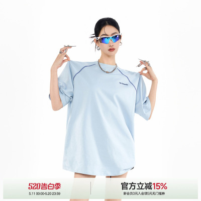 哈苏线圆领短袖T恤女夏季
