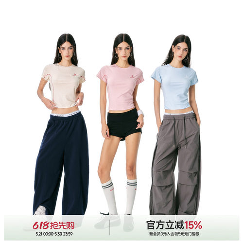 美式哈苏线莱赛尔短袖T恤女