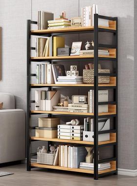 简易物书落地隔置板物架G034家用客厅铁艺收纳架展示架储架钢架木