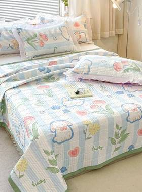 A床类洗棉床三件套绗缝夹棉MNX加厚垫榻榻米宿舍水床单盖四季通用