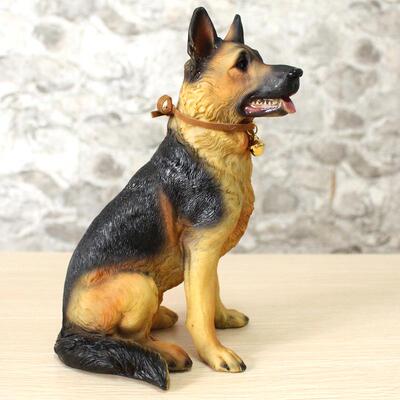年初大促树脂小号仿真狼狗厂桌头装饰德国牧羊摆件SZ-22LG家直销