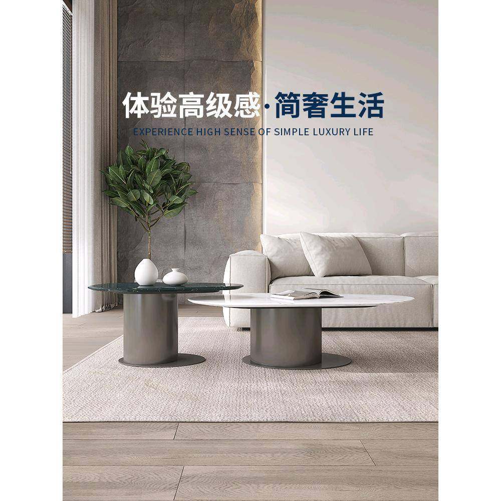 意式极简理石茶几设计师不规则茶丨家用客设几计厅感大异96330形