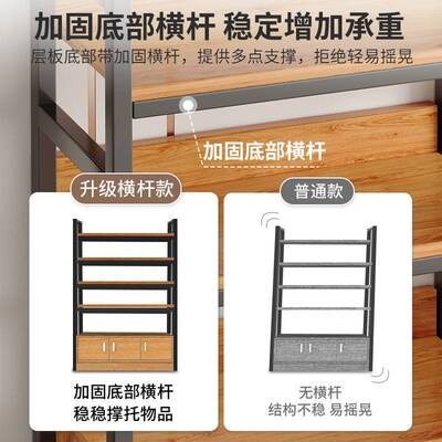 柜子储物柜落地客厅置物柜大容量收纳架沙发旁多层建议书柜矮书架