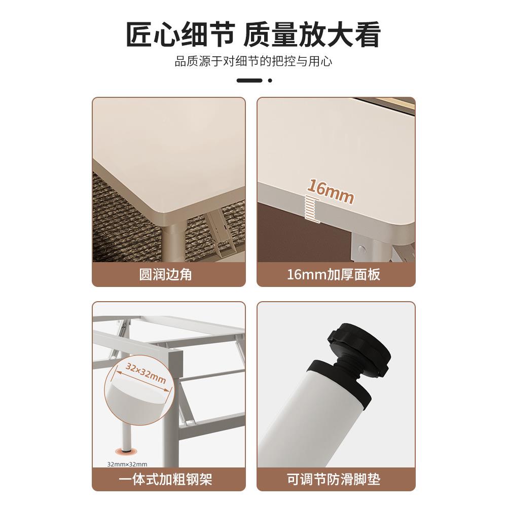 S*学习桌子家KXQ用电脑桌椅套装女生室床边型简易租屋小折叠出卧