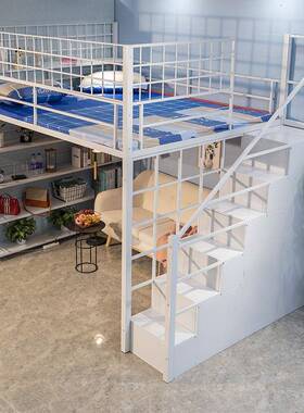 架高艺床单上层loft公寓双小户型省空GTC-D002间阁楼下空高人低铁