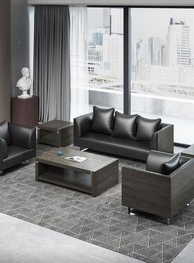 厂现代简约板式办公发会休息接沙待沙发商务家lq-75613沙发茶客几