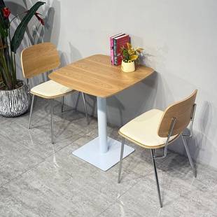 轻奢接待谈桌椅组合商谈务判灰色岩桌板CZ F11三腿小圆桌子一四椅