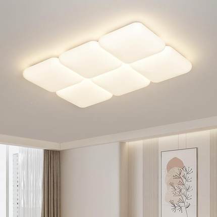 奶油风LD全光谱房间吸顶灯厅餐厅客卧室中山灯72423饰现具代简约E