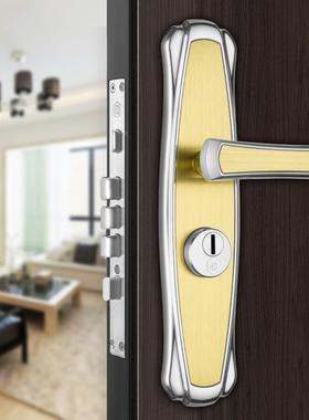 304不5001-B01锈钢机械门锁大锁体防盗门锁执锁插芯锁不锈钢门手