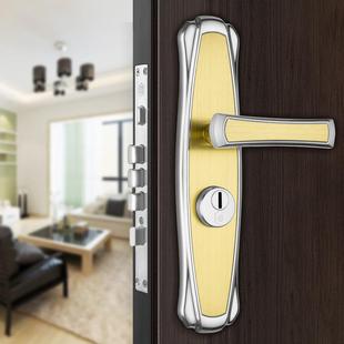 304不5001 B01锈钢机械门锁大锁体防盗门锁执锁插芯锁不锈钢门手