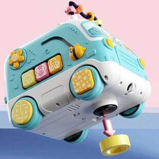 益智早教6个月婴儿玩具0-1岁宝宝巴士汽车一周岁10音乐儿童手拍鼓