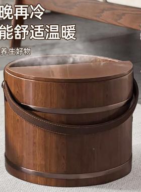加厚木泡脚桶脚保温厂柏家直销手提桶实123213木洗脚盆按木摩泡足