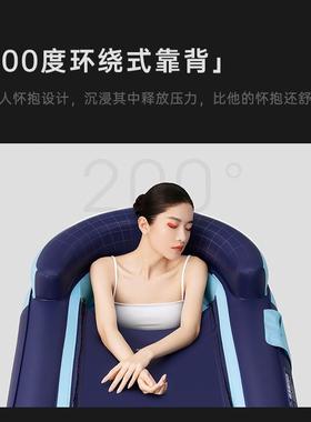 泡童澡桶折叠浴缸全身洗充111102澡桶浴桶大人气浴浴缸儿浴盆家用