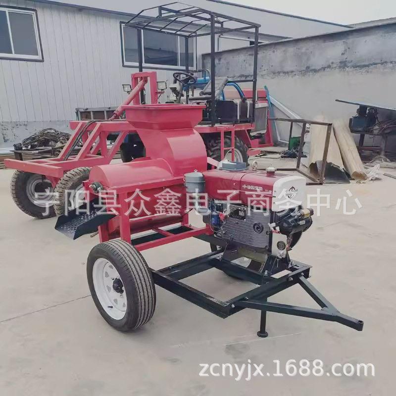 非洲玉米脱粒机850加重型电动/柴油机玉米扒皮脱粒机传动轴带扒皮