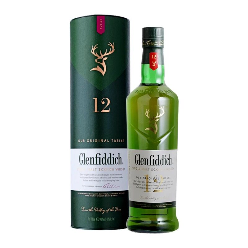 格兰菲迪12年Glenfiddic单一麦芽苏格兰威士忌纯麦进口洋酒鸡尾酒
