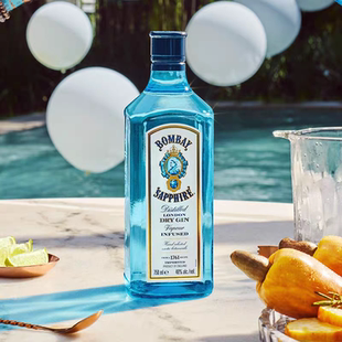 孟买蓝宝石金酒 毡酒琴酒 BOMBAY SAPPHIRE GIN杜松子酒750ml洋酒