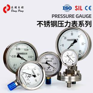 100H kPa 不锈钢膜盒压力表YEF 0～10 精度： M20×1.5 轴向
