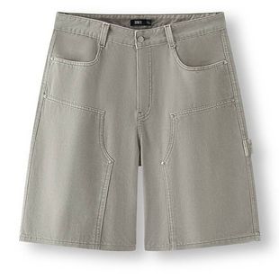 工装 新款 牛仔裤 五分裤 子103325122106 森马短裤 休闲宽松裤 男夏季