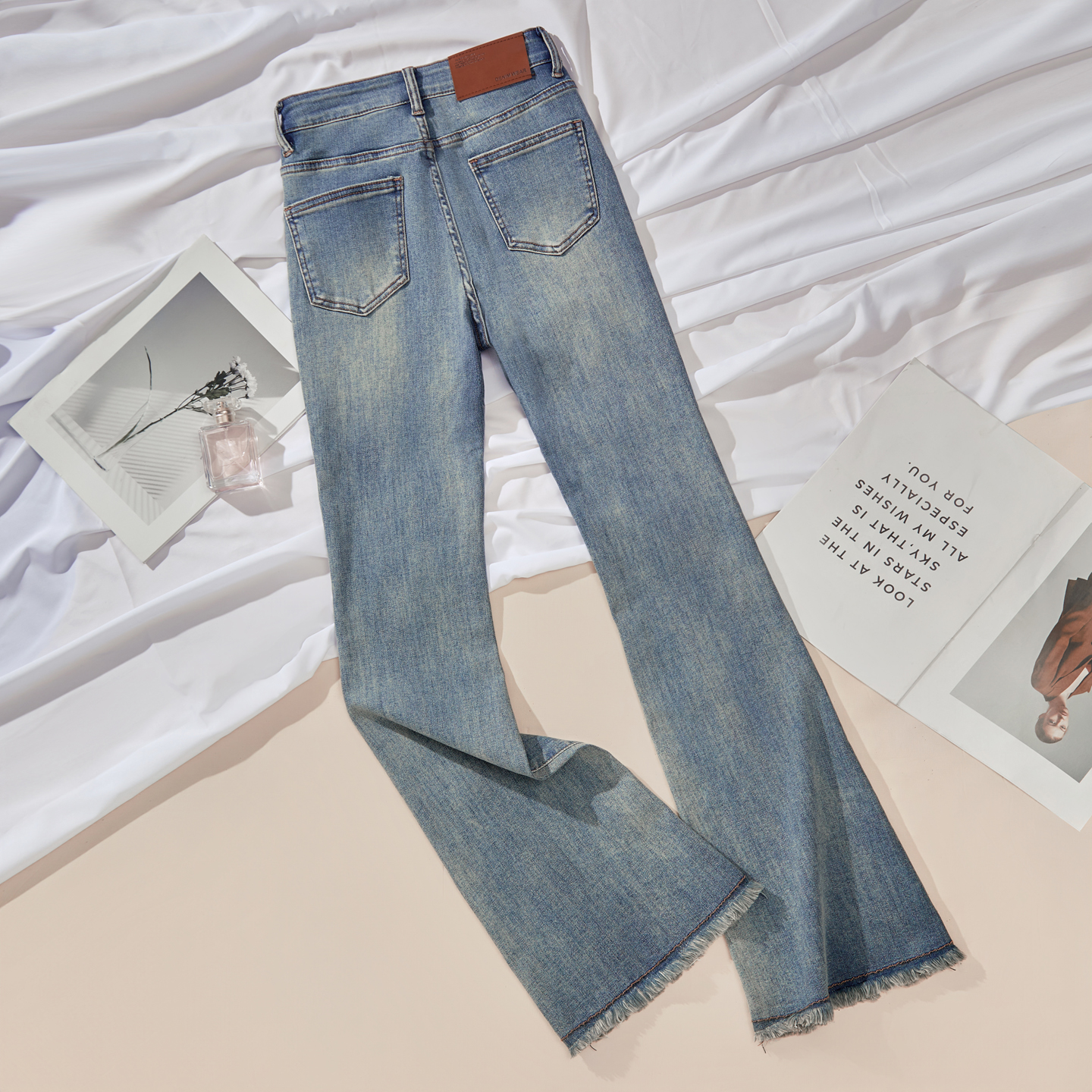 2025秋季爆款修身显瘦百搭小个子弹力喇叭裤美式复古微喇牛仔裤女