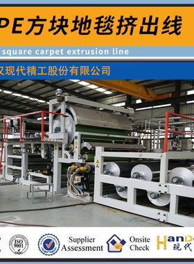 定制TPE环保方块地毯挤出生产线 50x50室内办公装饰地毯挤出设备