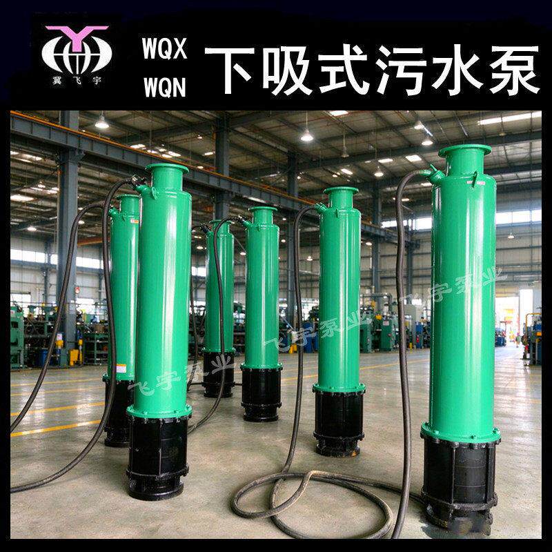 潜水排污排沙电泵WQXWQN12.5-300扬程下吸式矿用内装式污水泵