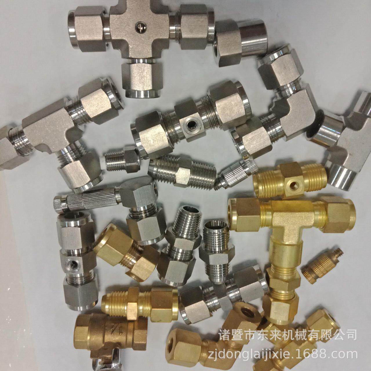 加湿器接头压喷雾卡套接头黄铜冷雾接头末端阀接直接终端9.5