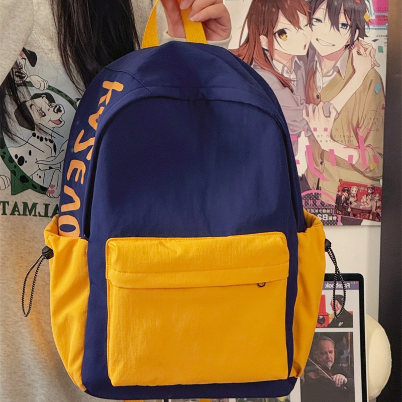 学院风中小学生大容量双肩包韩版休闲糖果色甜美少女出游逛街背包