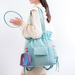 大学生单肩包女户外多用途轻便一包三用双肩包高颜值托特包上课包