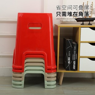 椅子 加厚塑料凳子家用板凳成人方凳现代简约高凳防滑熟胶凳子时尚