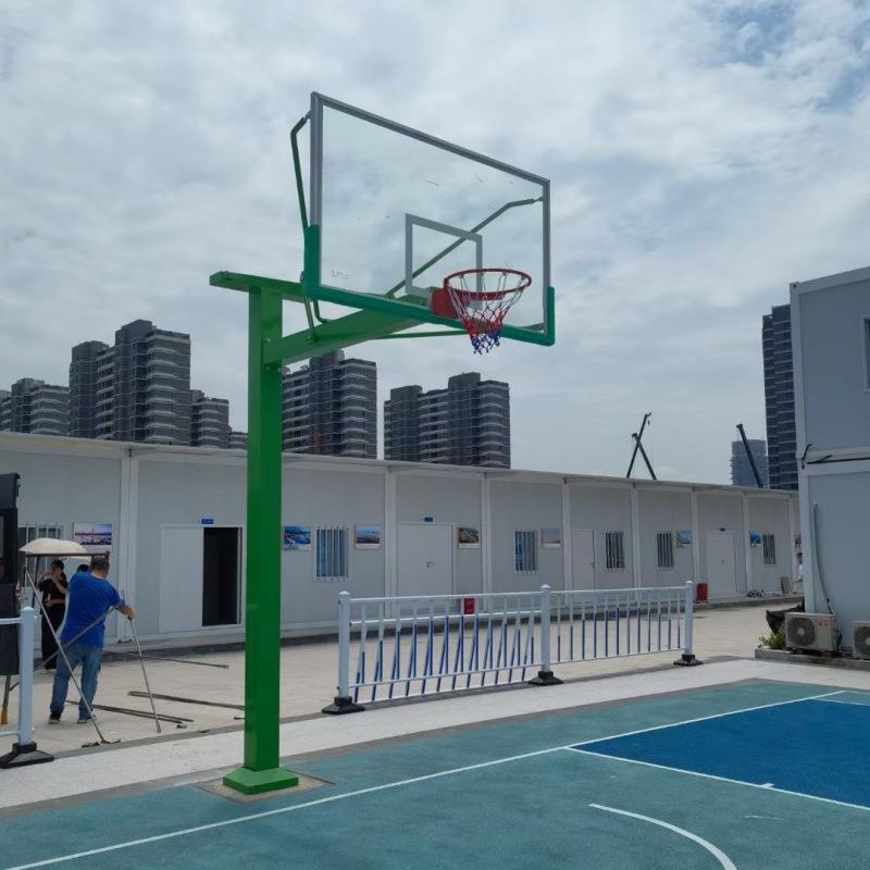 青少年固定地埋式方管篮球架标准成人学校训练比赛