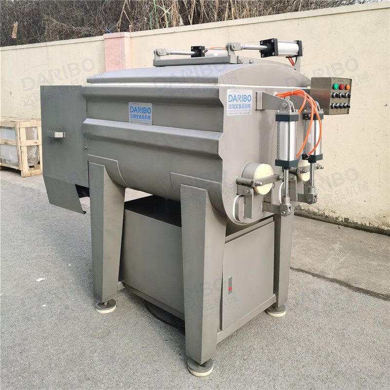 lDRB-JB400鲜肉真空拌馅机 肉糜肉G馅混合搅拌机 双轴拌肉馅菜馅