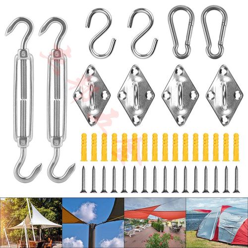 四方角菱形遮阳逢配件 遮阳网帆套装配件J S钩不锈钢门扣花兰花蓝