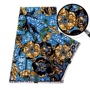 wax golden f.abric grand 非洲蜡染布砂金印花棉african