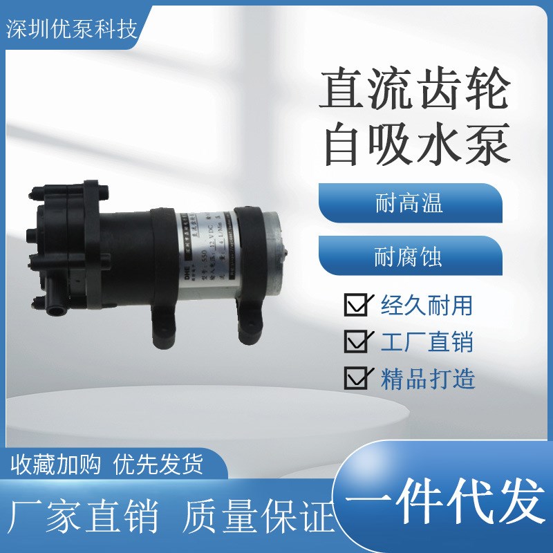 540齿轮泵直流12V/24V自吸耐高温化工N循环抽油水泵高压叶轮泵