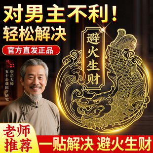 鸱吻摆件金属贴纸隐形开门见灶台解决西北厨房避火龙贴螭吻安忍水