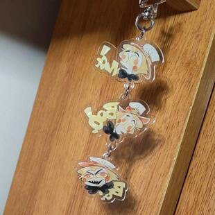 地狱客栈自制路西法创意搞怪压克力钥匙扣动漫挂件果爹美漫二次元