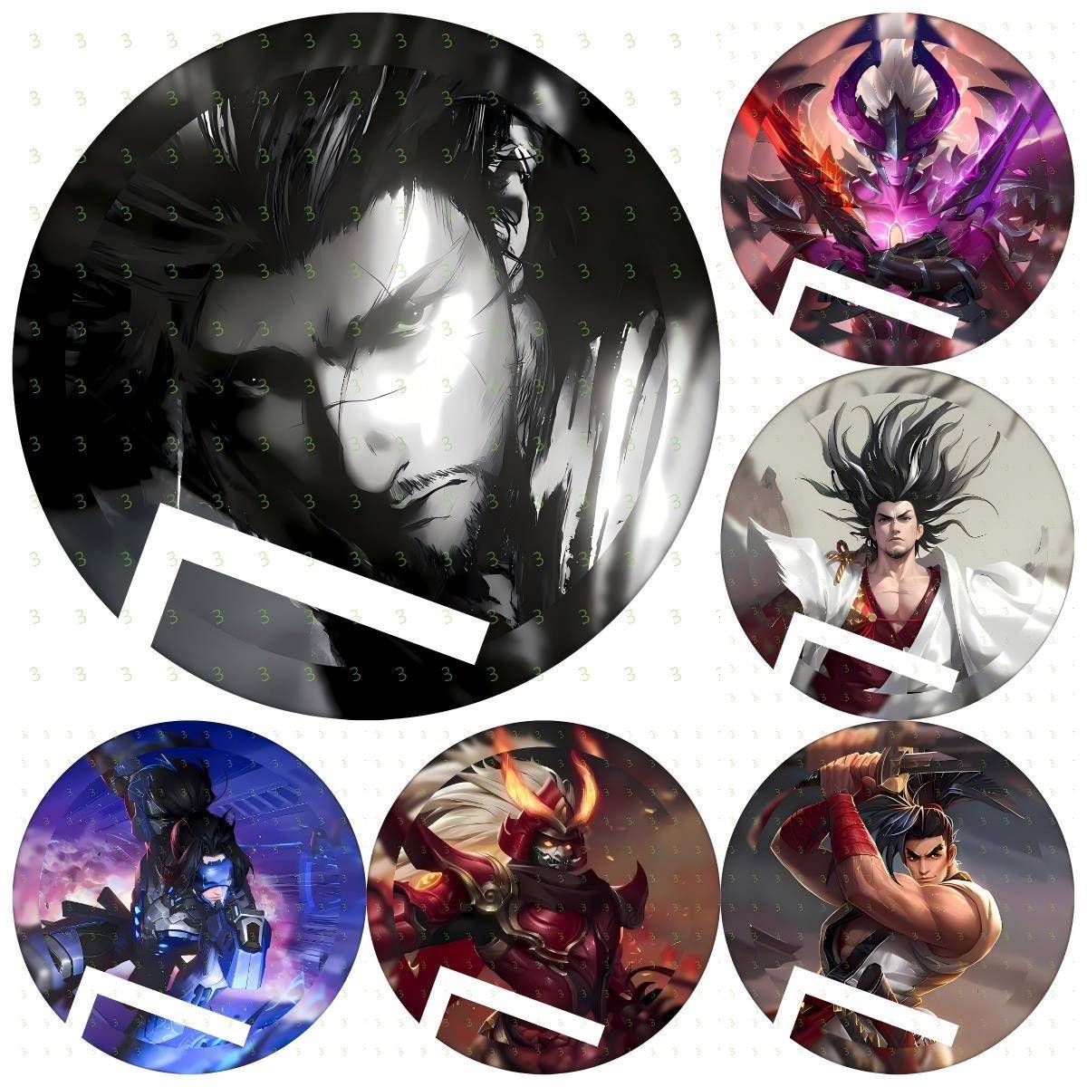 自制王者荣耀宫本武藏周边徽章吧唧学生生日礼物痛包胸针挂件谷子