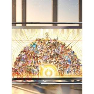 王者荣耀十周年英雄全家福合照游戏周边水晶玻璃相框纪念装饰摆件