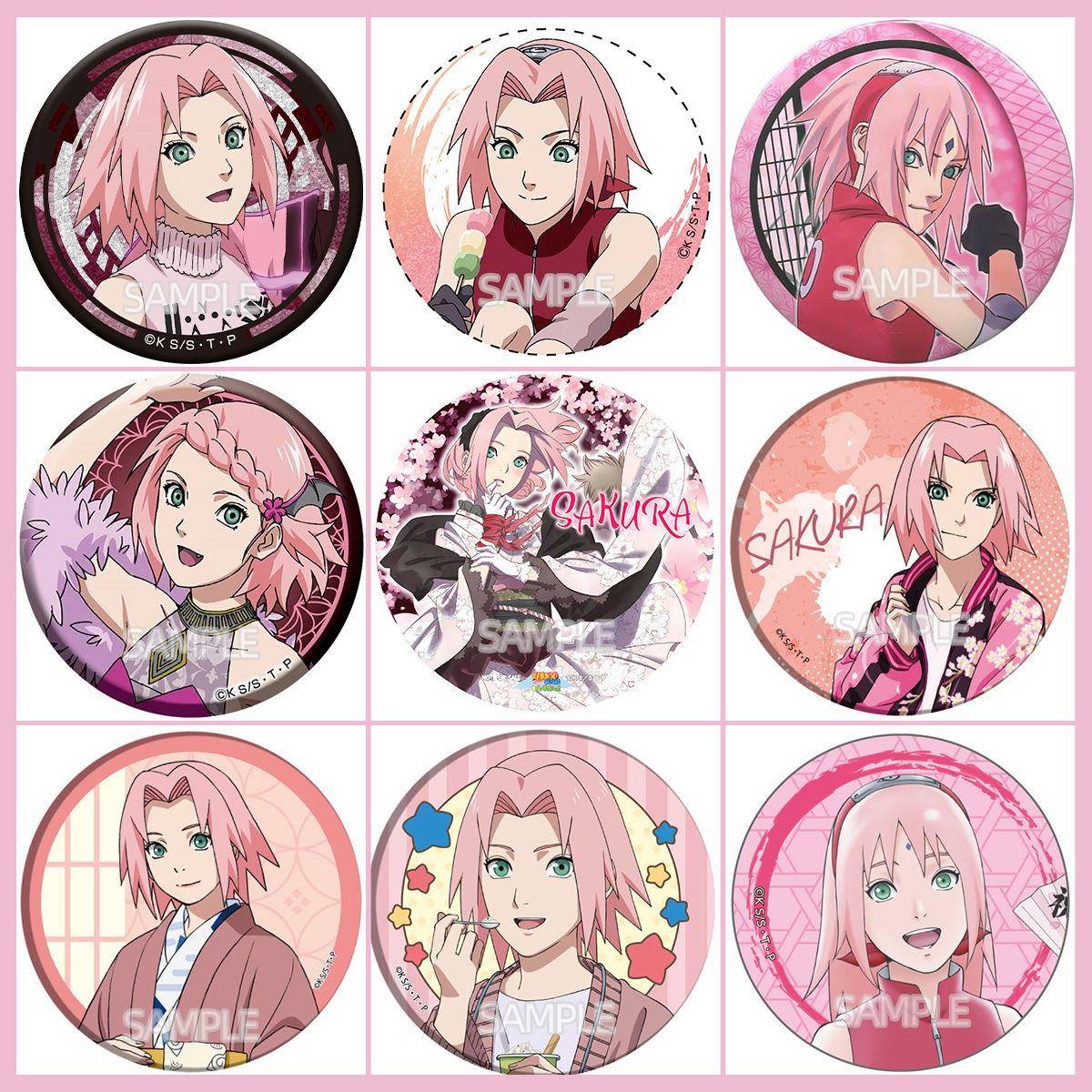 火影忍者小樱动漫徽章春野樱复古风格胸章二次元富士急谷子吧唧