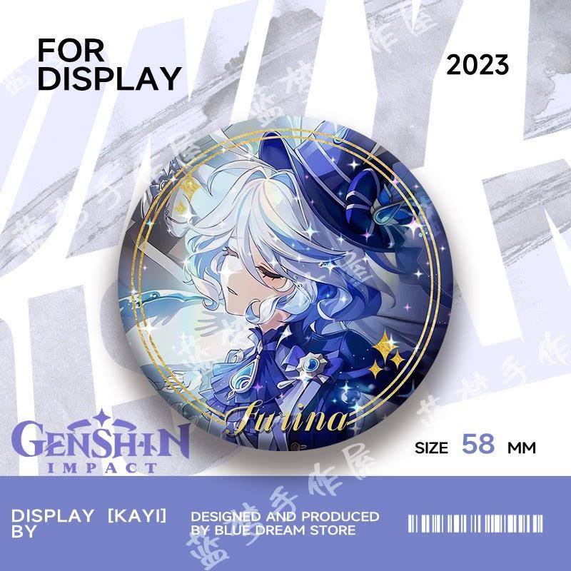 芙宁娜周边吧唧徽章游戏周边水神芙卡洛斯散兵同人马口铁收藏礼物