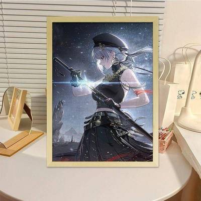 新款鸣潮散华木制拼图相框游戏周边桌面挂墙摆件手工益智玩具装饰