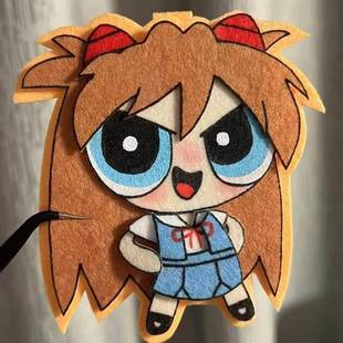 小红书同款新世纪福音战士明日香周边不织布手工挂件高颜值送闺蜜