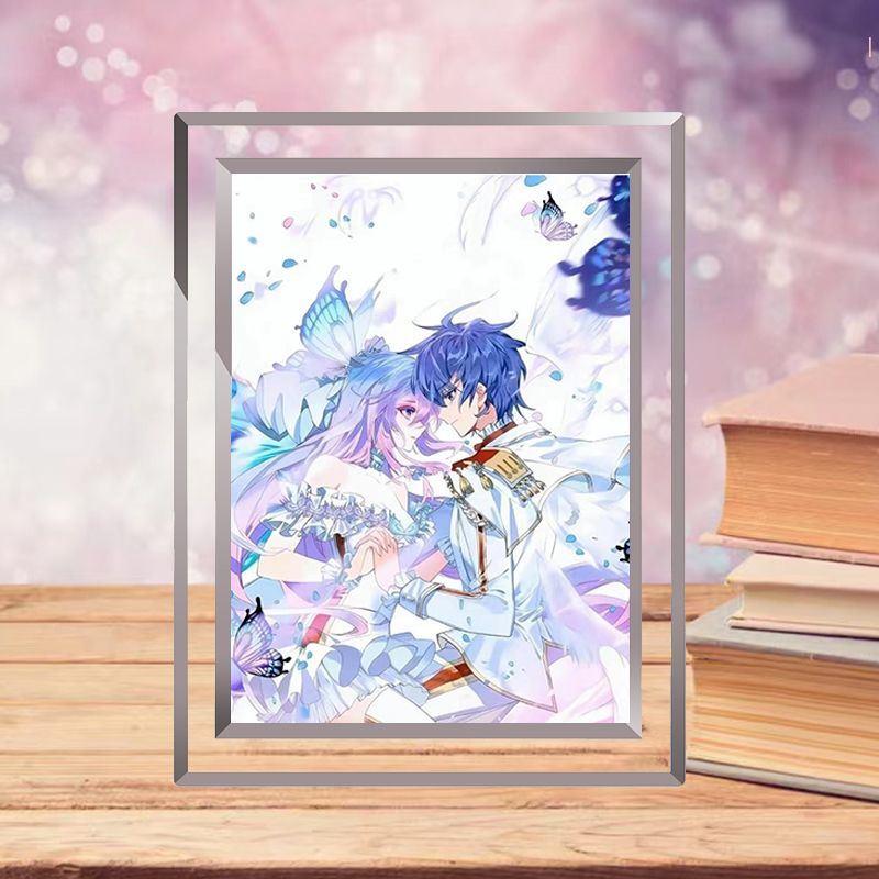 斗罗大陆龙王传说周边水晶相框唐舞麟古月娜同款摆件照片朋友礼物