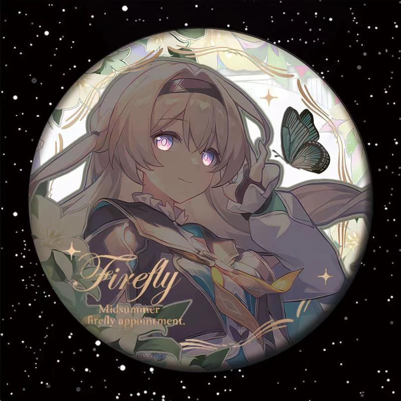 崩坏星穹铁道周边周年庆流萤75mm反光徽章谷子马口铁挂饰胸针礼物