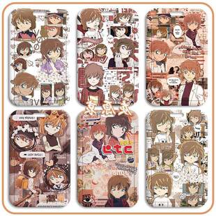 名侦探柯南灰原哀卡套学生校园卡饭卡公交卡地铁卡门禁卡带挂绳.