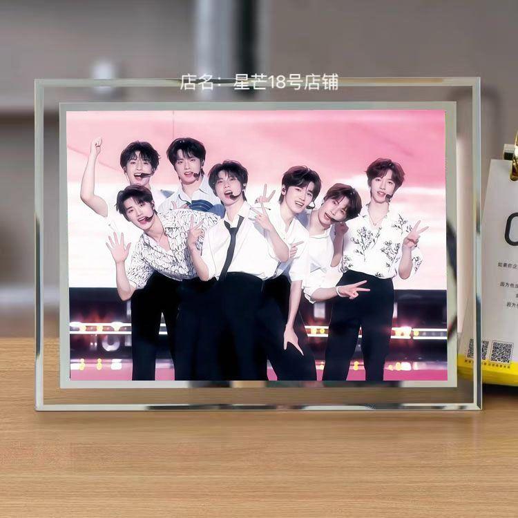 TNT时代少年团新款diy周边写真水晶玻璃相框摆台送同学女朋友礼物